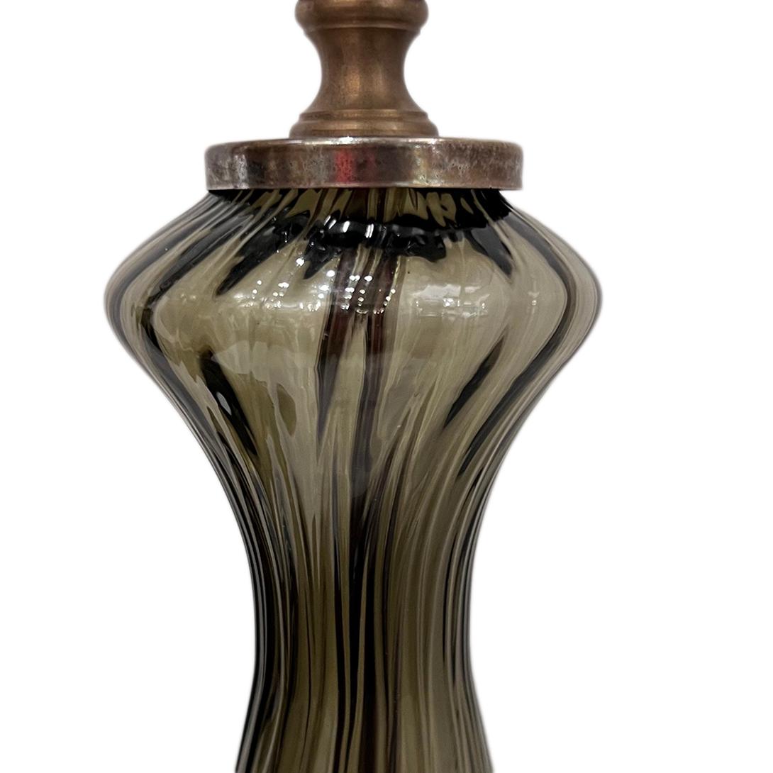 Pair of Murano Glass Lamps In Good Condition For Sale In New York, NY