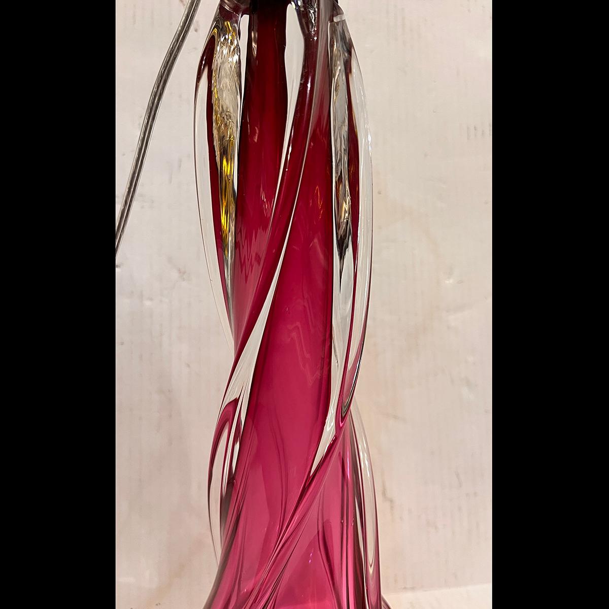 Vetro soffiato Coppia di lampade in vetro di Murano in vendita