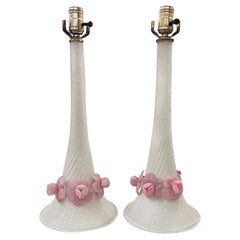 Pair of Murano Glass Lamps
