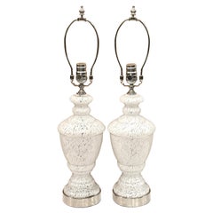 Retro Pair of Murano Glass Lamps