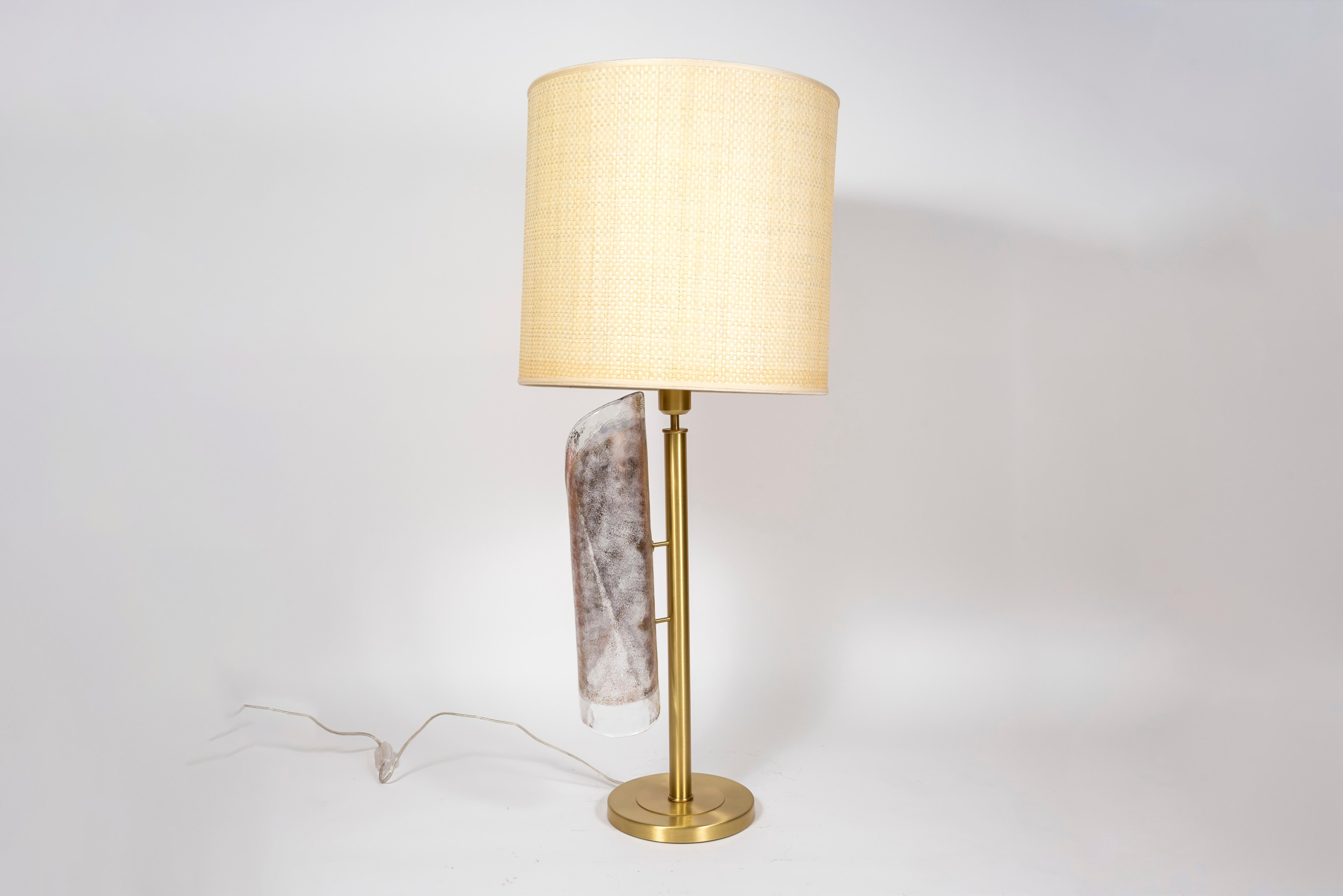 Paire de lampes en verre de Murano dans le style d'Archimede Seguso Bon état - En vente à Bois-Colombes, FR