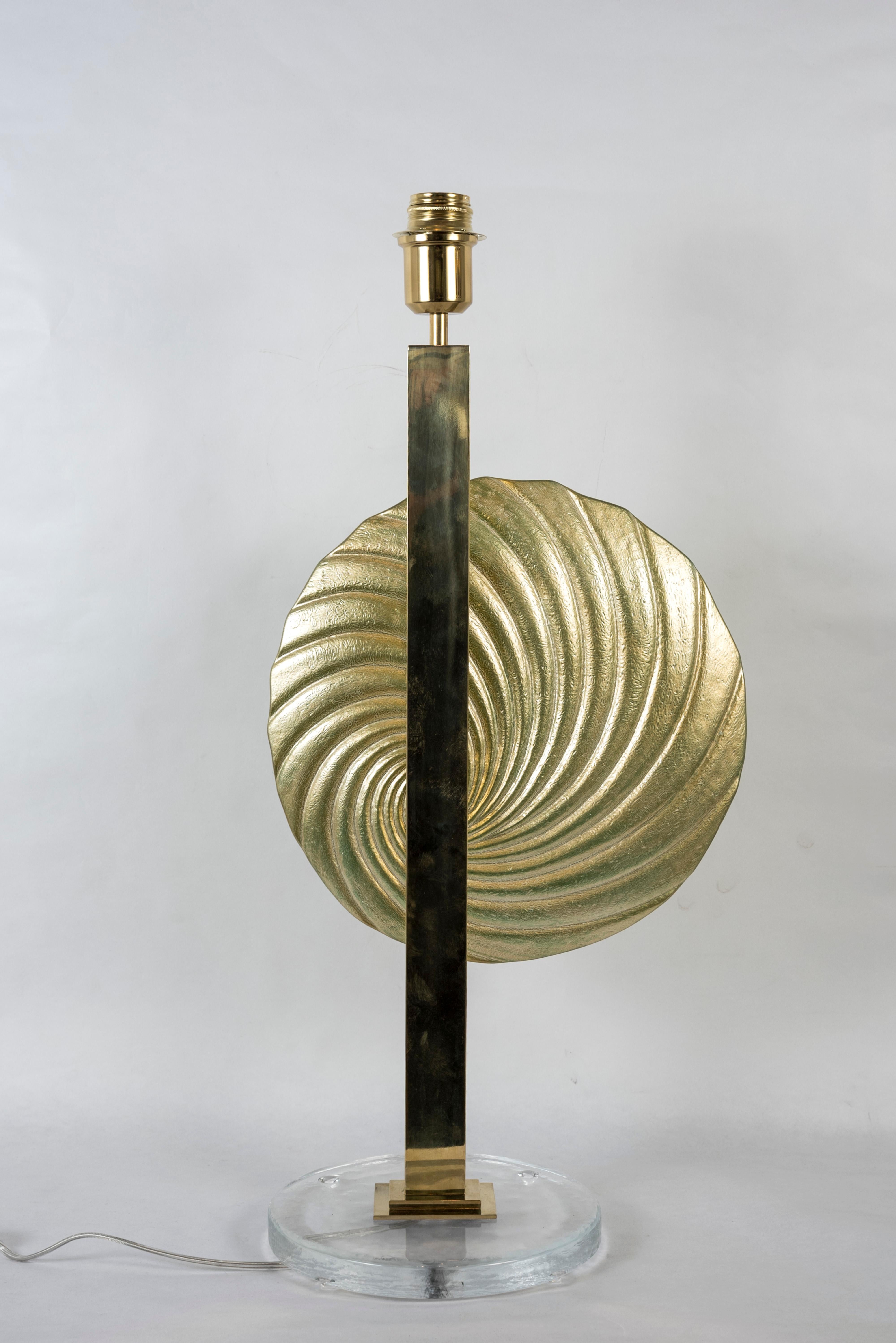 Lampen aus Muranoglas im Stil von Cenedese, Paar (Messing) im Angebot