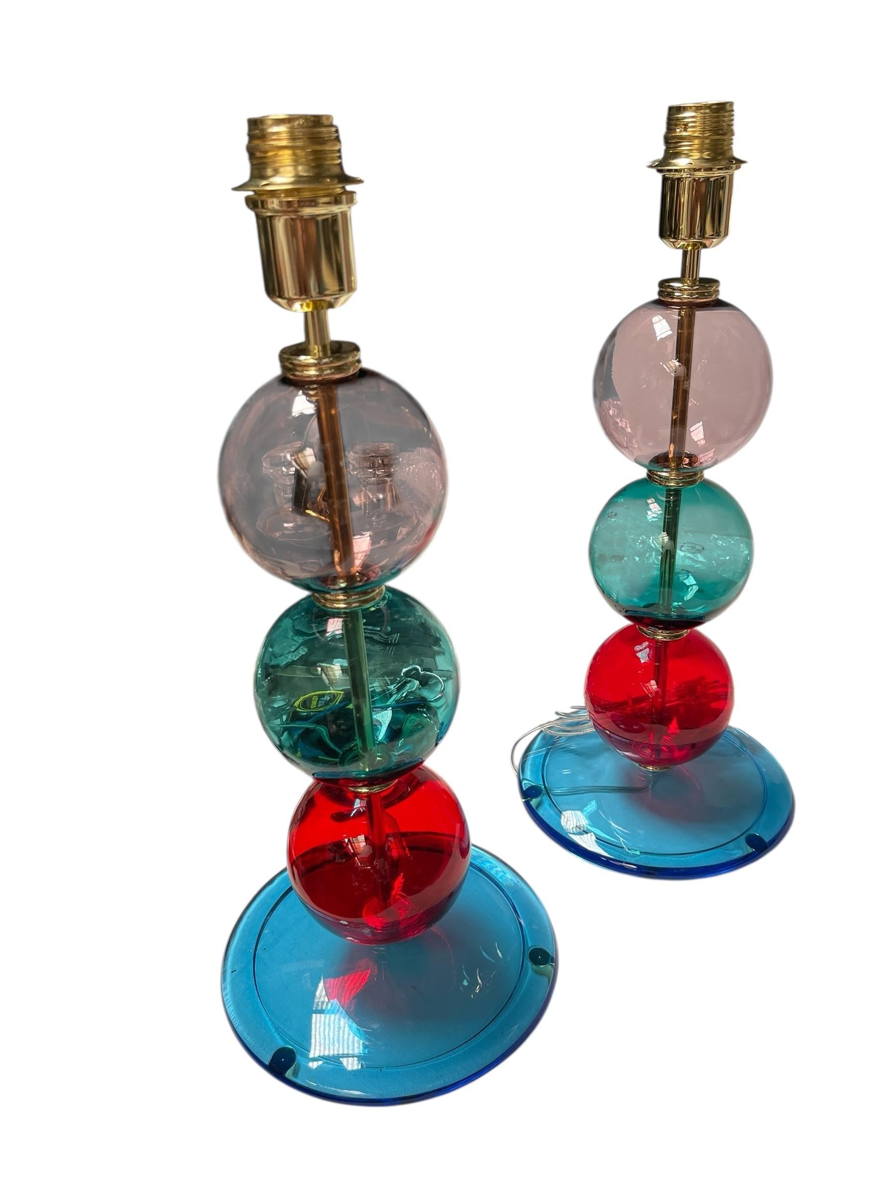 Lámparas de cristal de Murano de los años 90 al estilo de Gio Ponti
Fabricado en Italia
