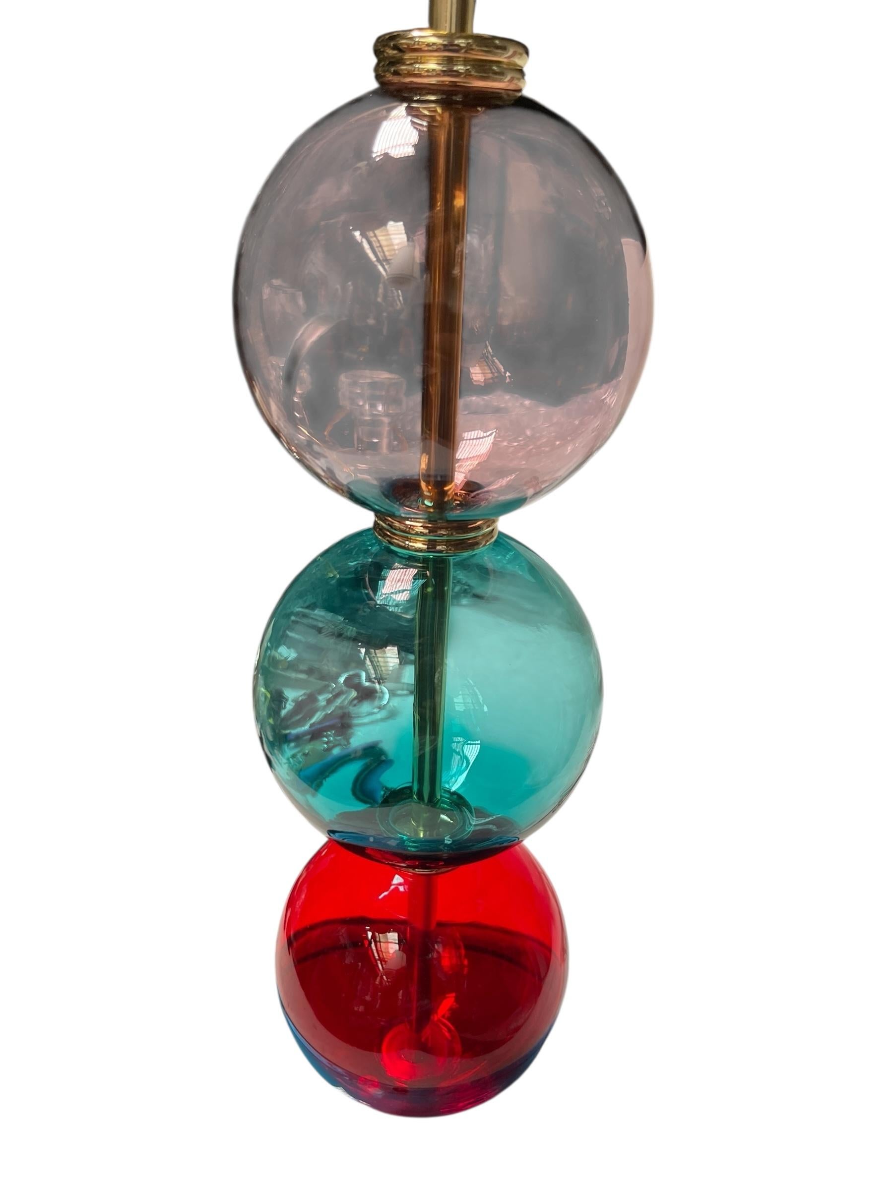 Pareja de lámparas de cristal de Murano al estilo de Gio Ponti Italiano en venta