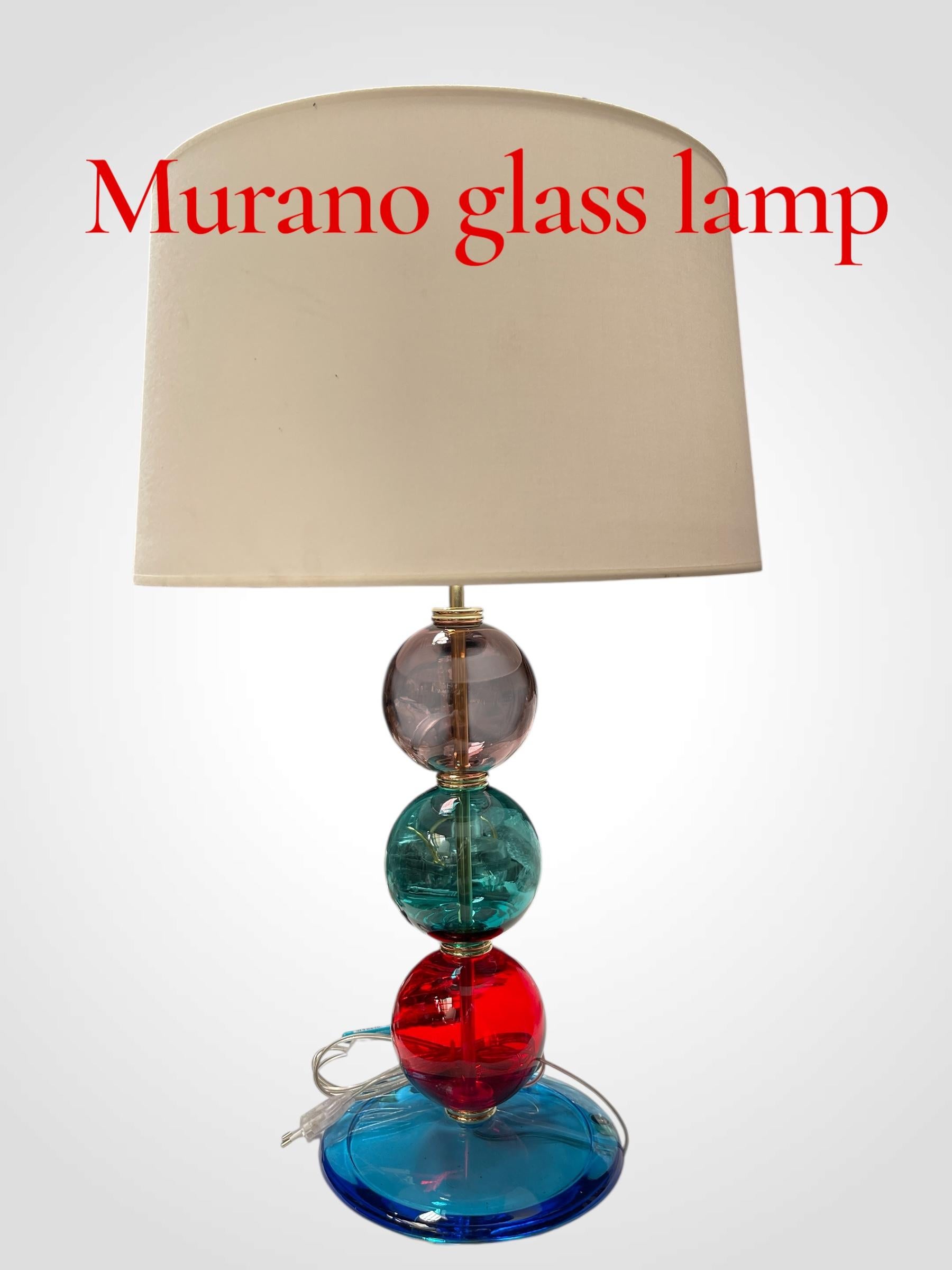 Pareja de lámparas de cristal de Murano al estilo de Gio Ponti Latón en venta