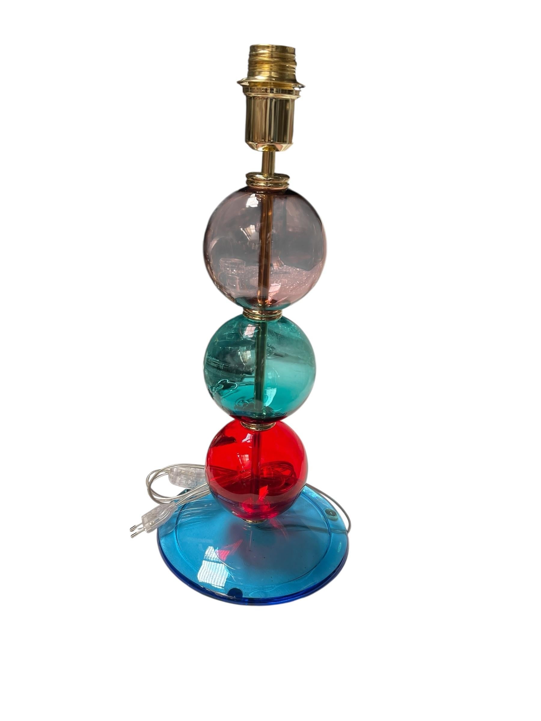Pareja de lámparas de cristal de Murano al estilo de Gio Ponti en venta 1