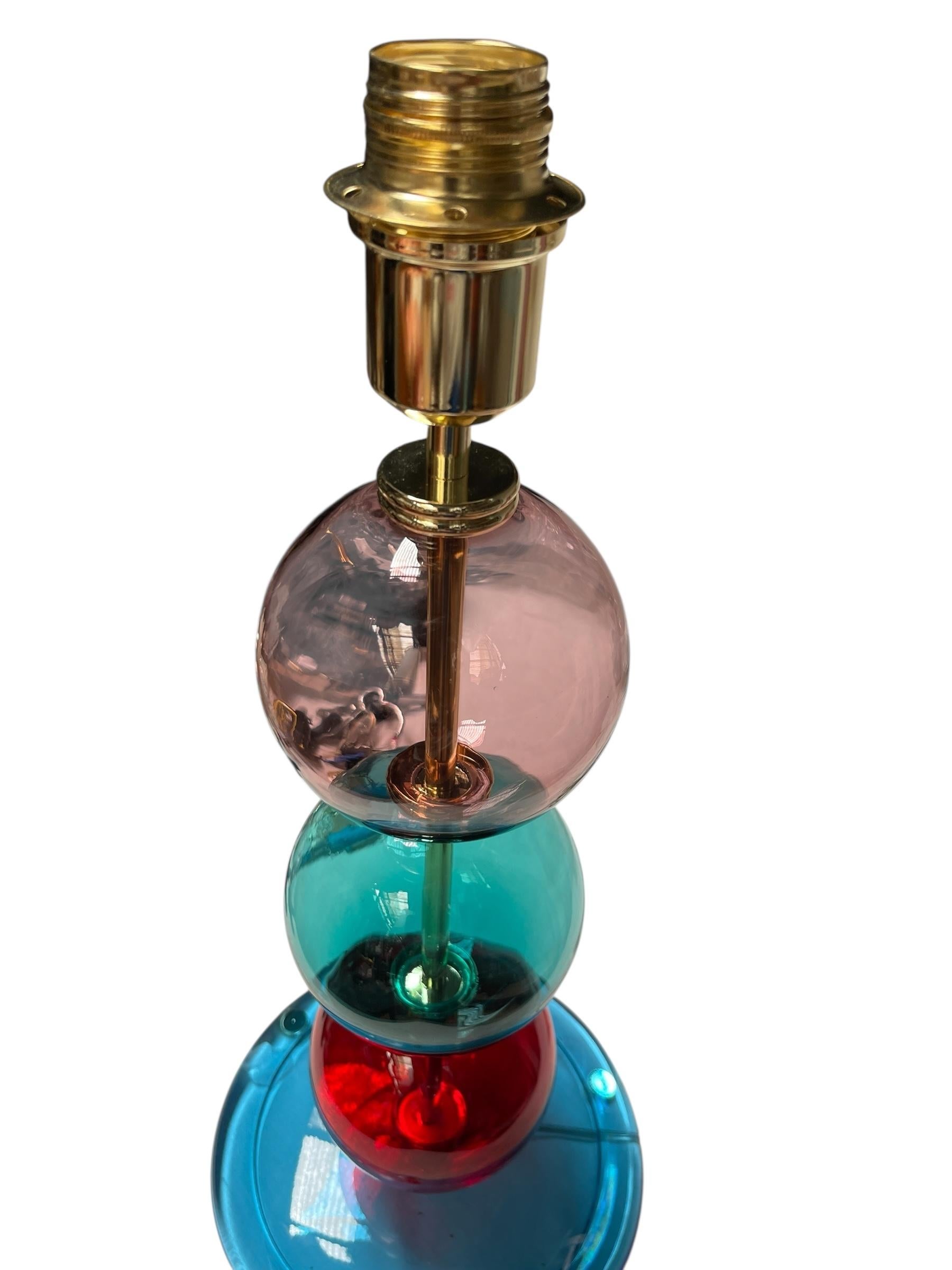 Pareja de lámparas de cristal de Murano al estilo de Gio Ponti en venta 2