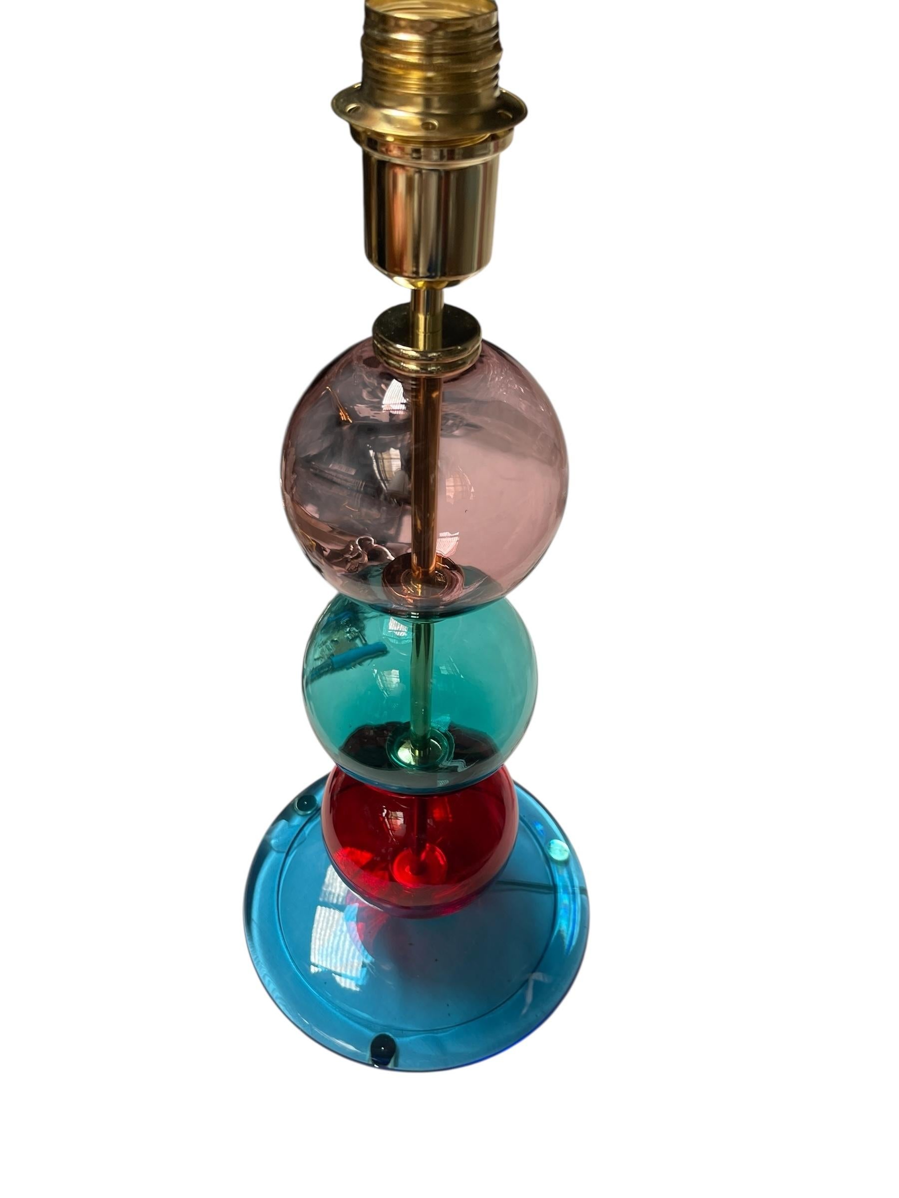 Pareja de lámparas de cristal de Murano al estilo de Gio Ponti en venta 3