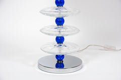 Pair of Murano glass lamps in the style of Seguso