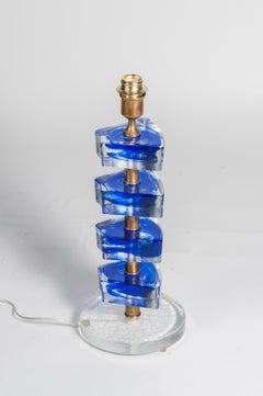 Paire de lampes en verre de Murano dans le style de Veronese
