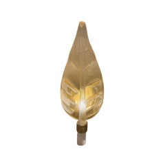 Pair of Murano Glass Leaf Sconces