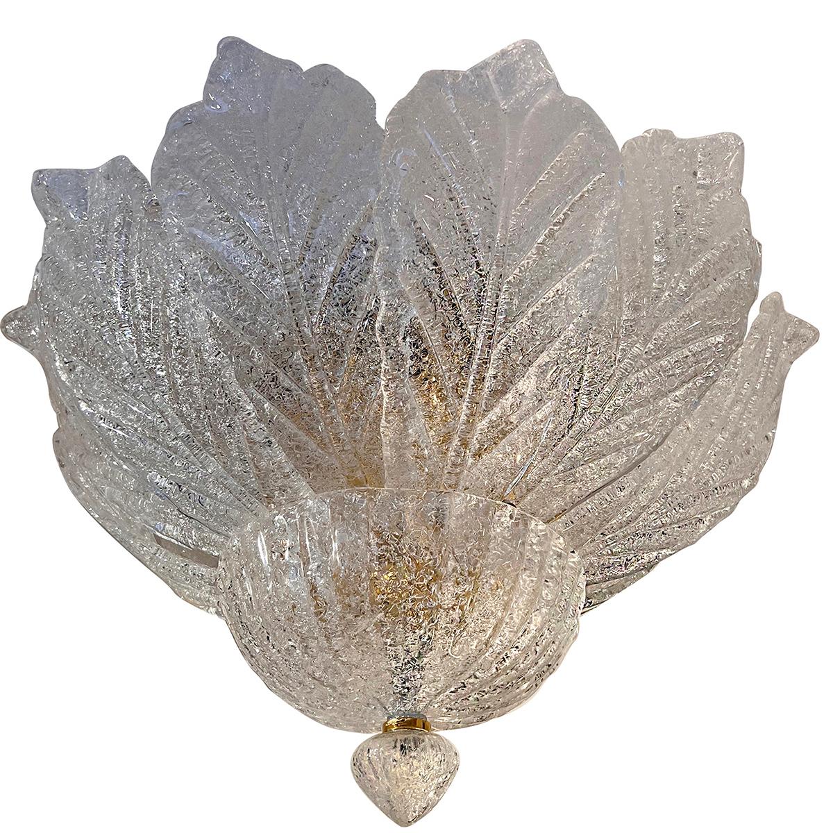 Italian Pair of Murano Glass Light Fixtures, Sold Individually For Sale