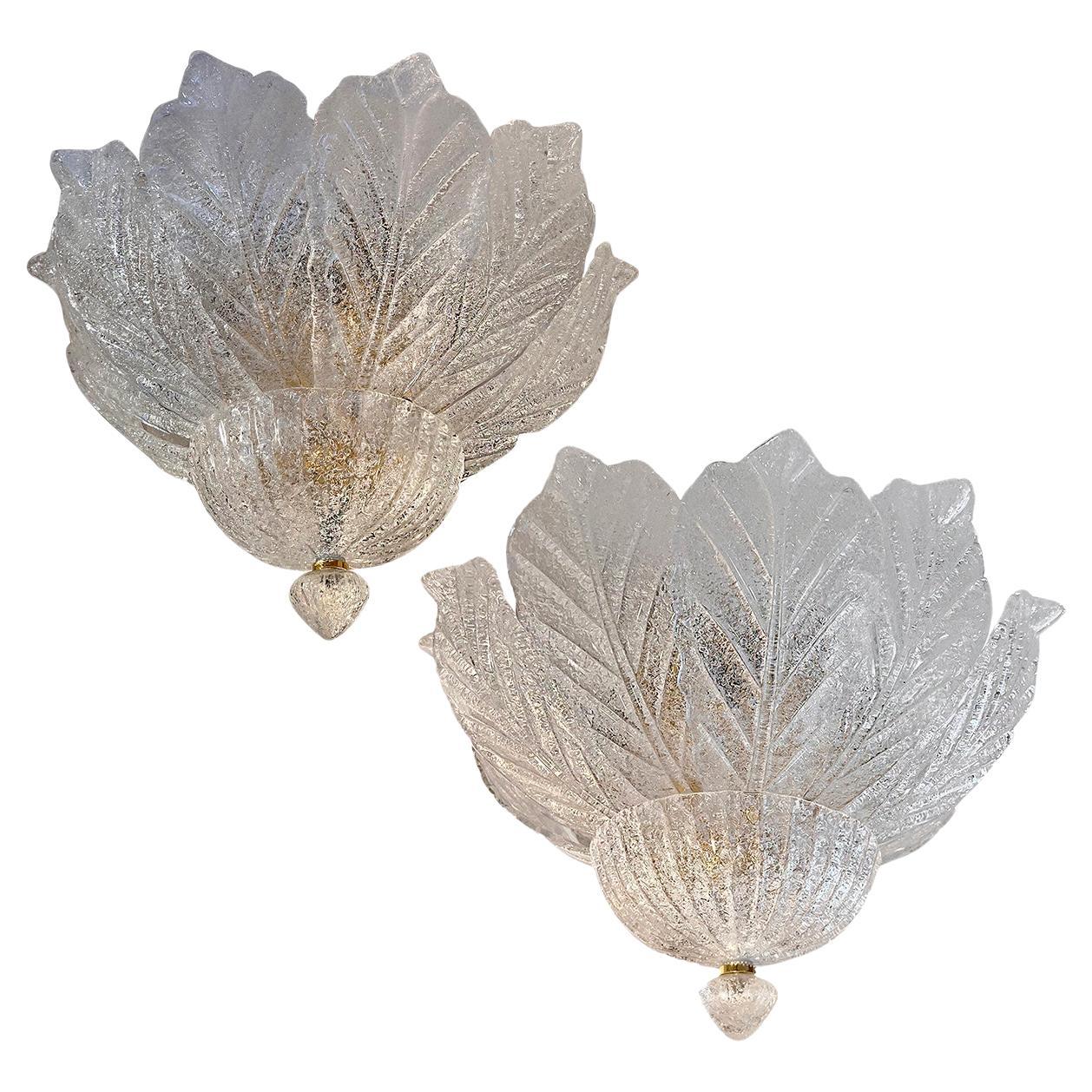 Pair of Murano Glass Light Fixtures, Sold Individually For Sale