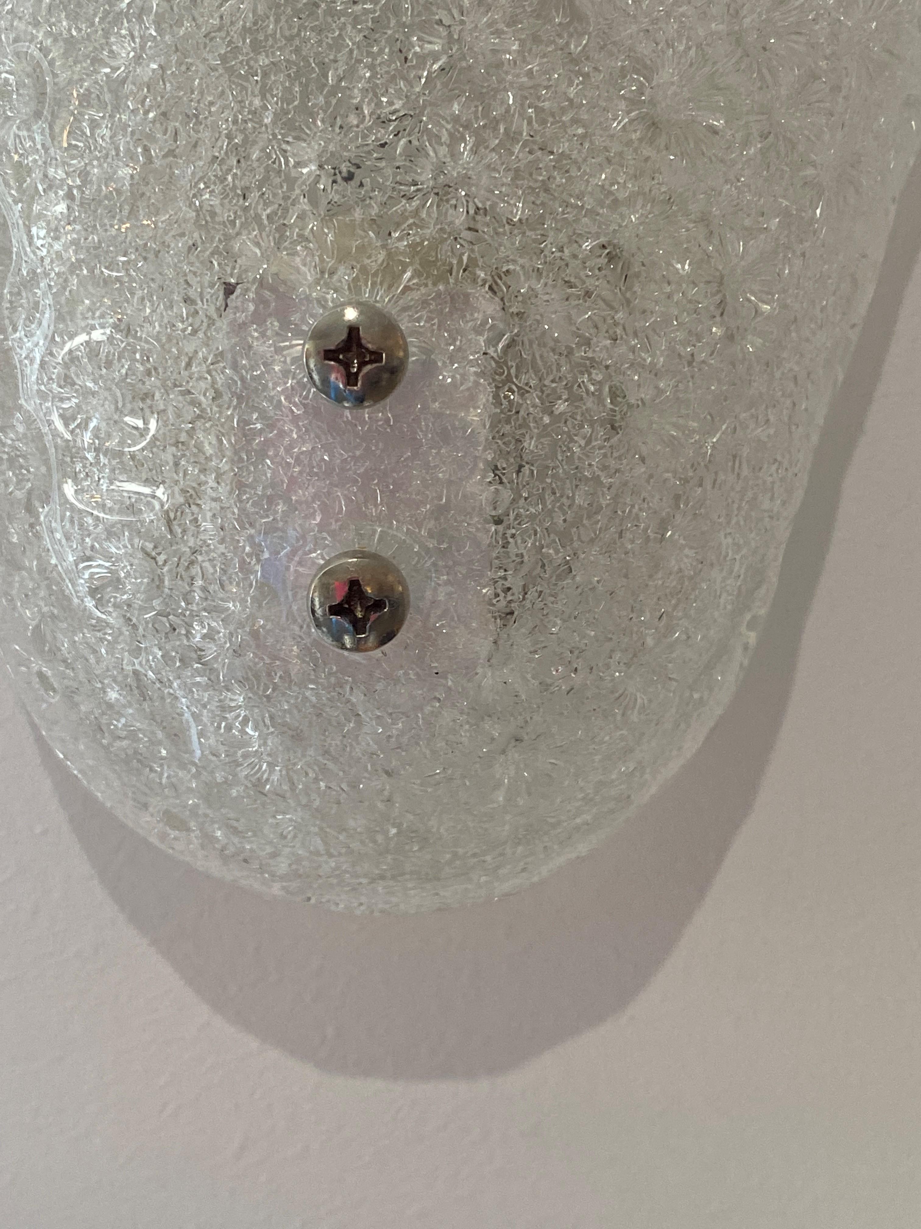 Pair of Murano Glass Mid-Century Modern Wall Sconces 1