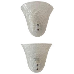 Pair of Murano Glass Mid-Century Modern Wall Sconces