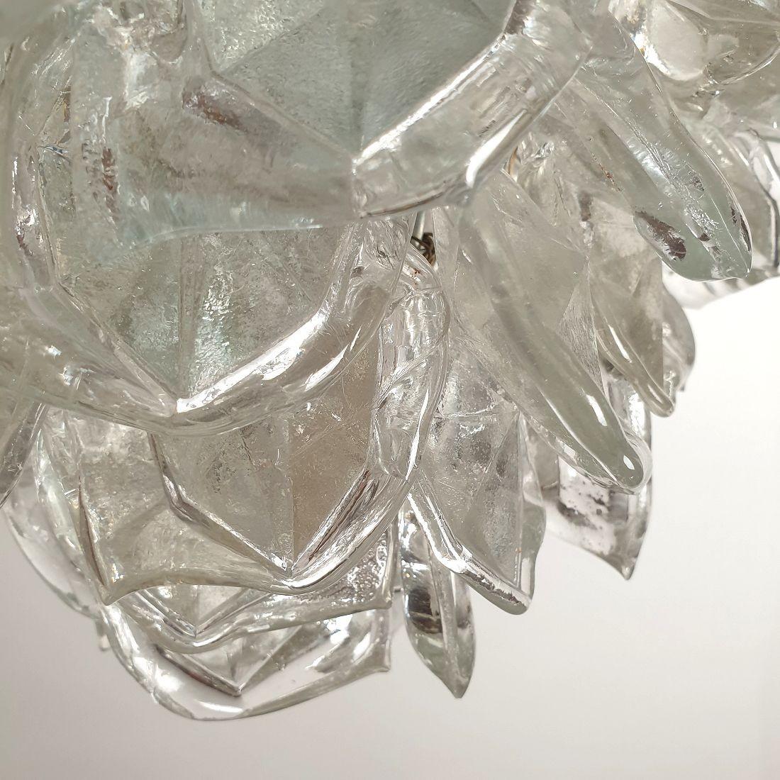 Paire de suspensions du milieu du siècle en verre de Murano 4