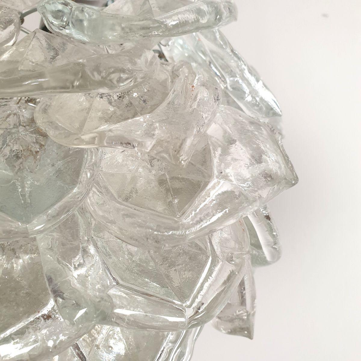 Paire de suspensions du milieu du siècle en verre de Murano 2