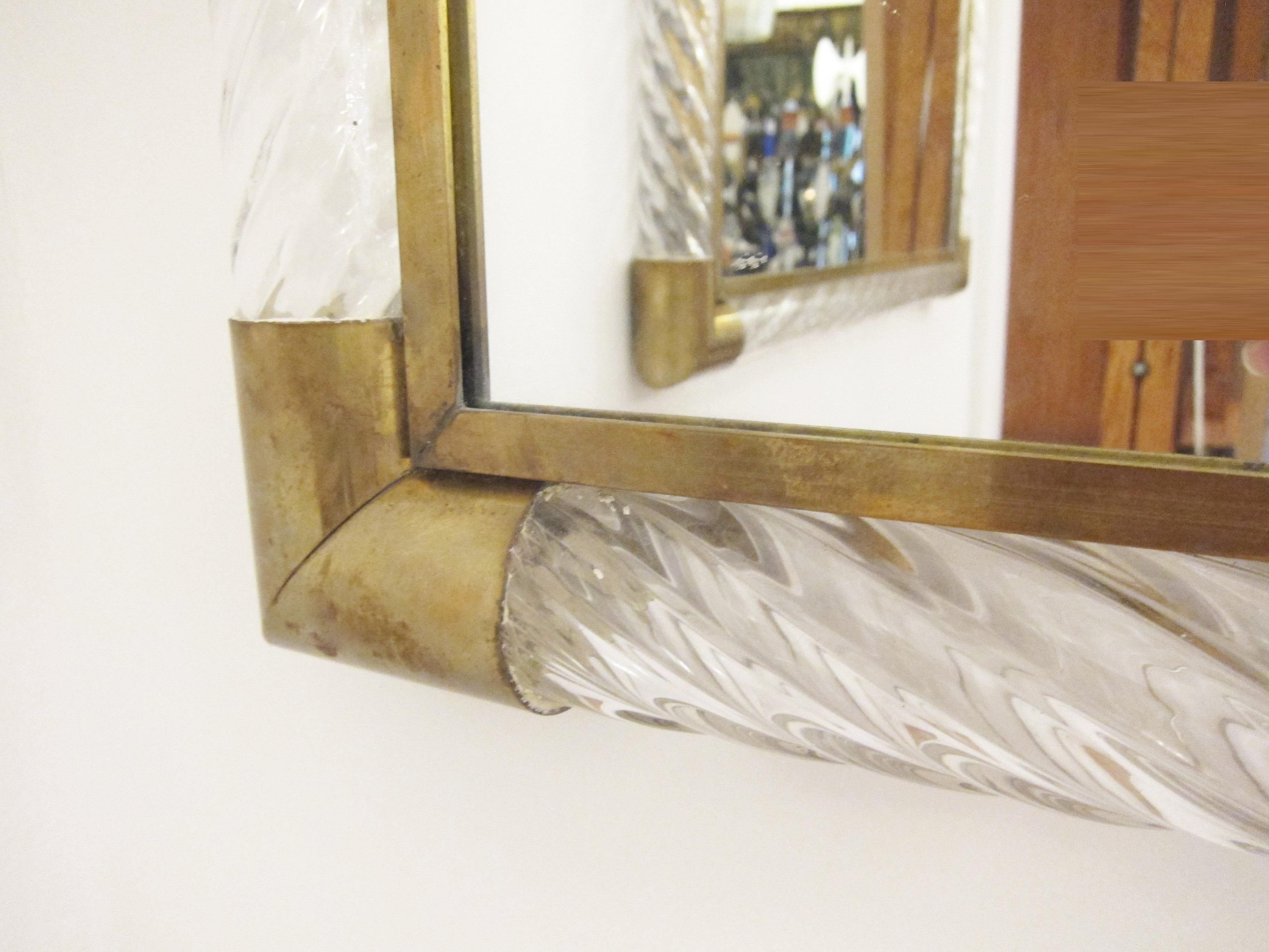 Contemporary Pair of Murano Glass Mirrors