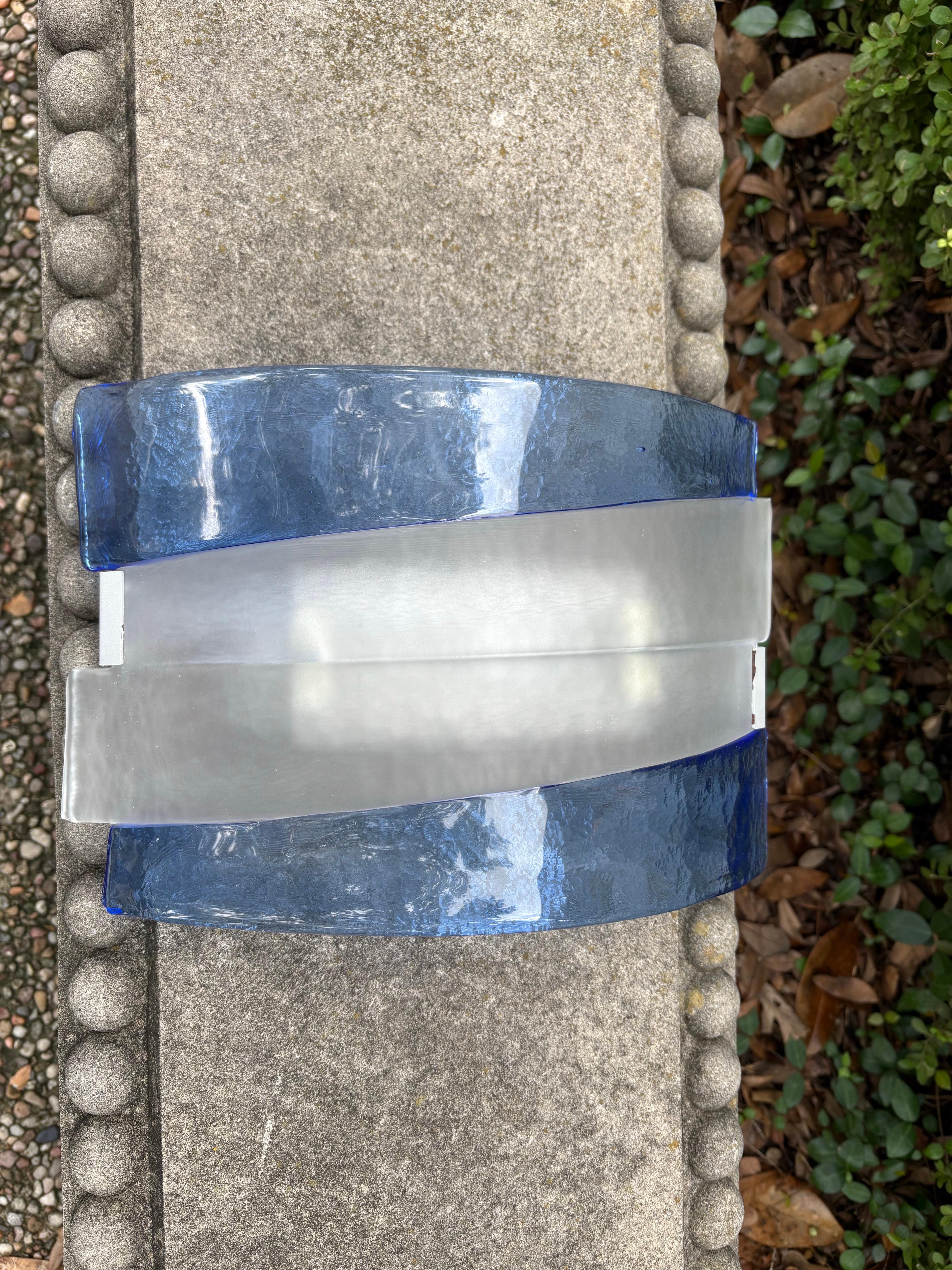 Pair Of Murano Glass Modernist Sconces For Sale 3