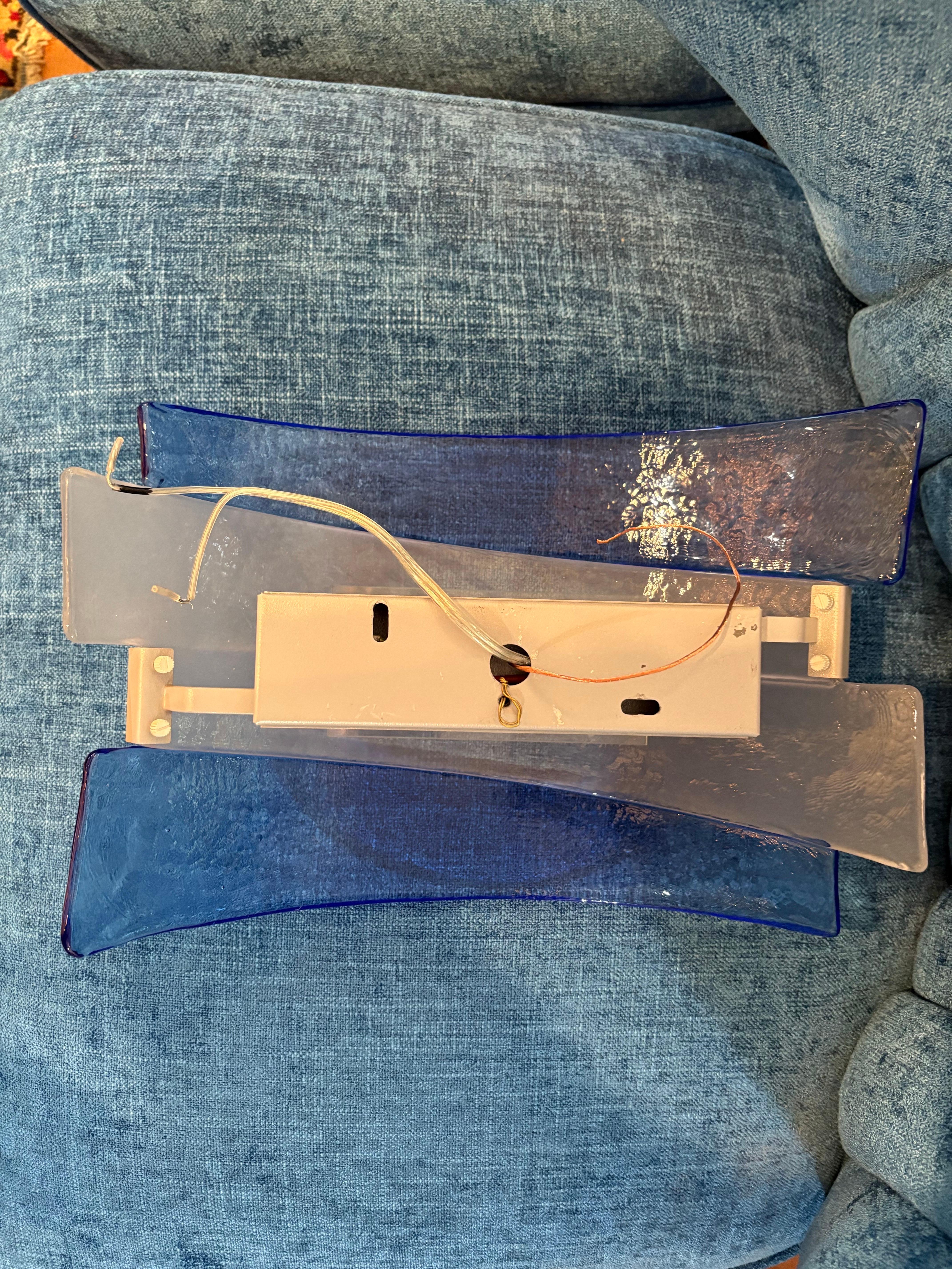 Pair Of Murano Glass Modernist Sconces For Sale 8
