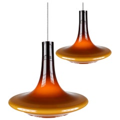 Pair of Murano Glass Pendant Lights, 1960s Vintage Pair of Murano Glass Pendant Lights, 1960s
