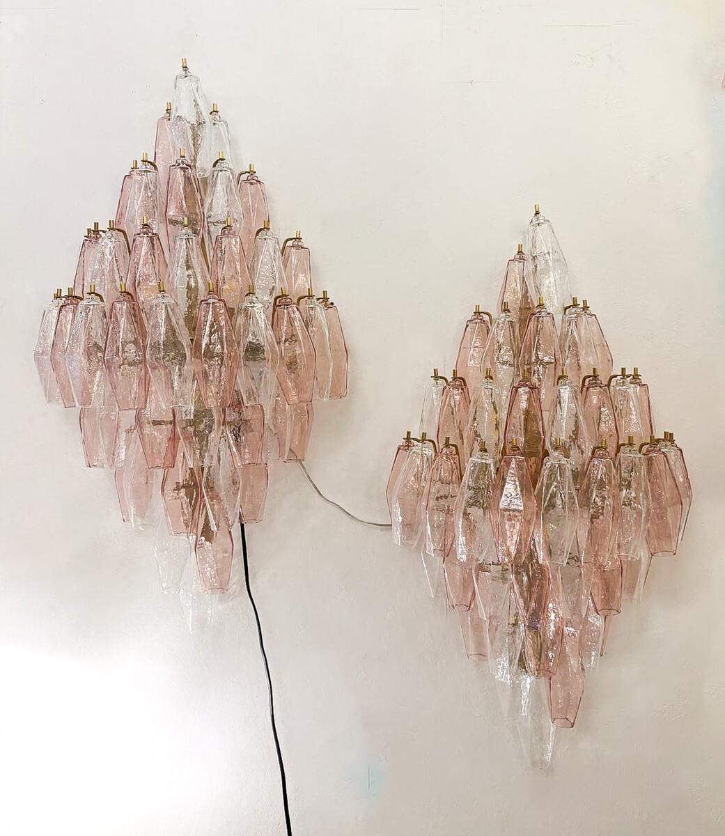 Coppia di appliques in vetro di Murano 