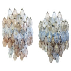 Pair of Murano Glass "Poliedri" Wall Sconces by Carlo Scarpa for Venini, 1960s