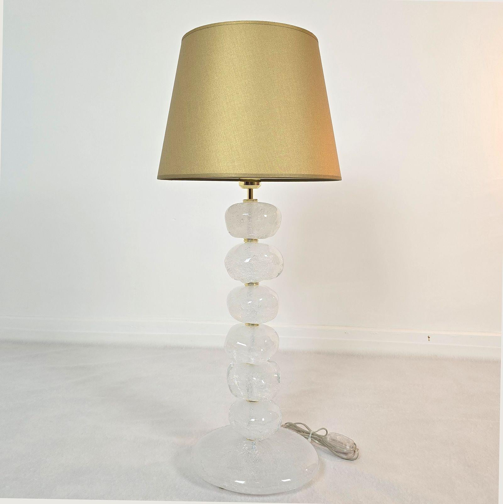 Pareja de lámparas de mesa rocas de cristal de Murano Moderno de mediados de siglo en venta