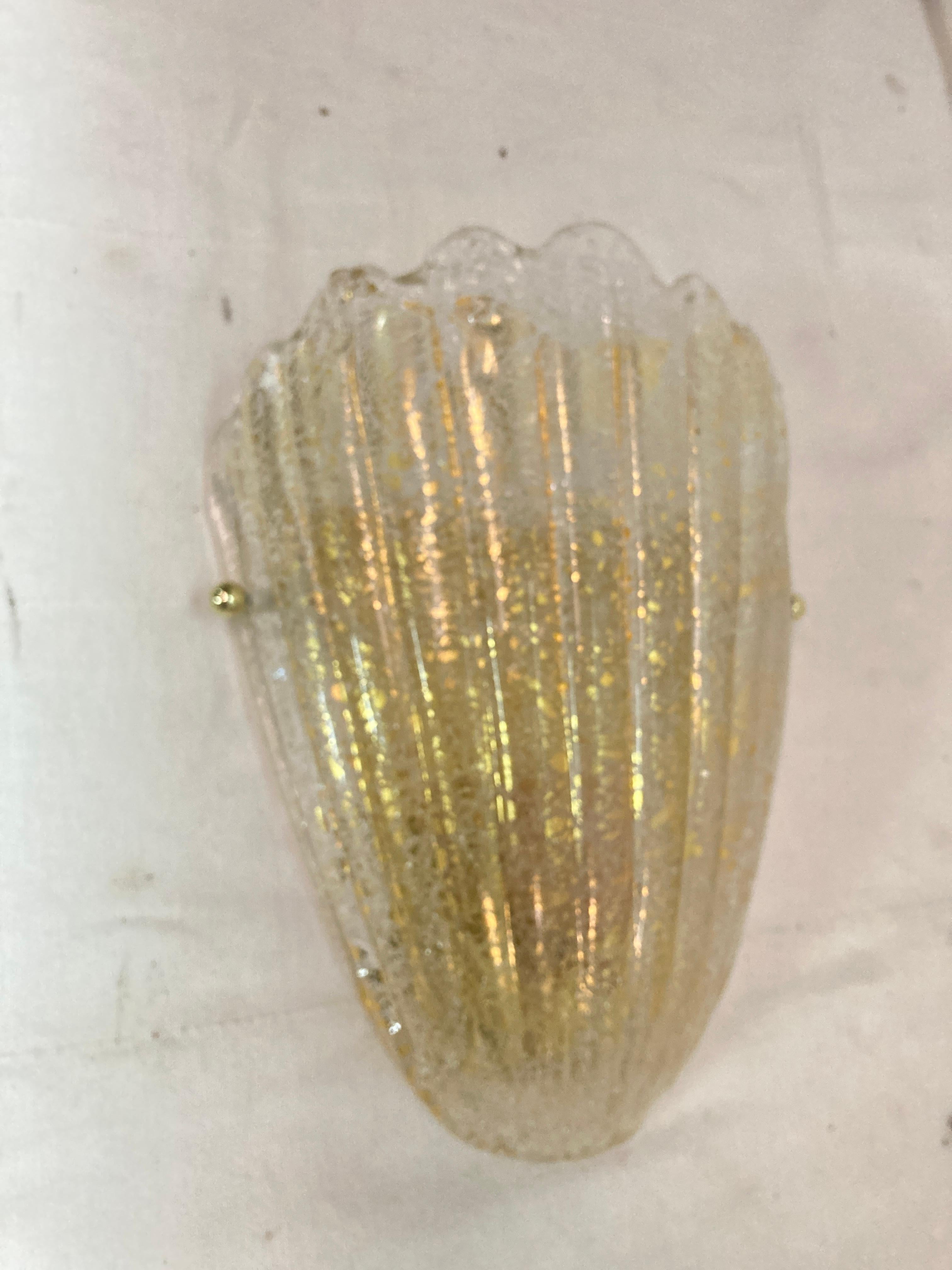 Italian Pair of Murano glass sconces attributed to Cenedese For Sale