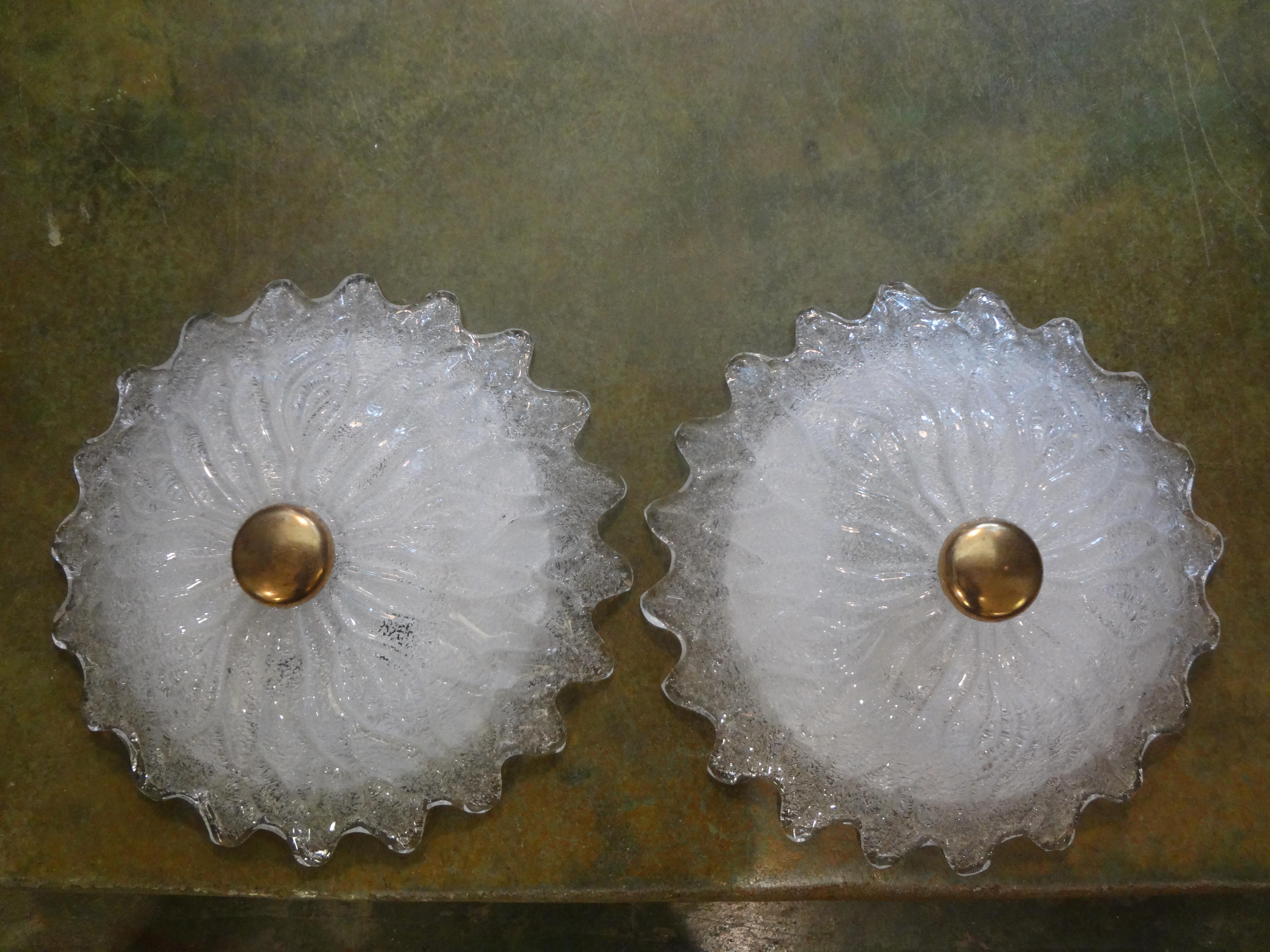 Pair of Murano Glass Sconces by Barovier 1