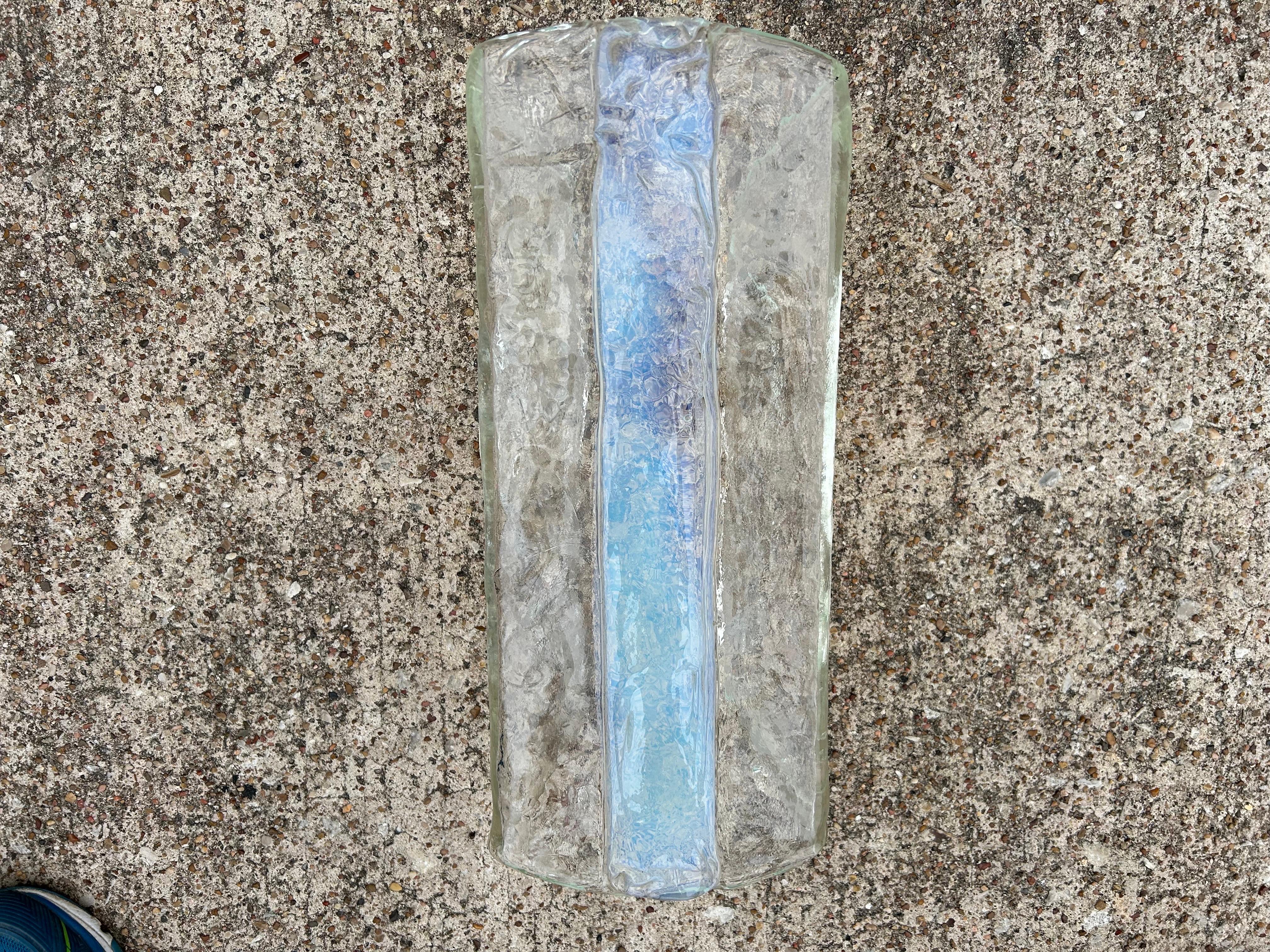 Pareja de apliques de cristal de Murano de Carlo Nason para Mazzega Italiano en venta