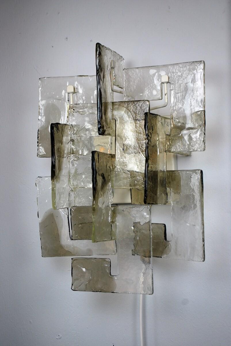 Pair of murano glass sconces by Carlo Nason.