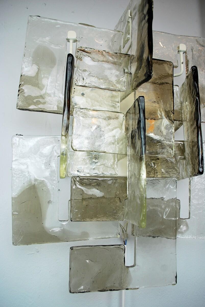 Italian Pair of Murano Glass Sconces by Carlo Nason