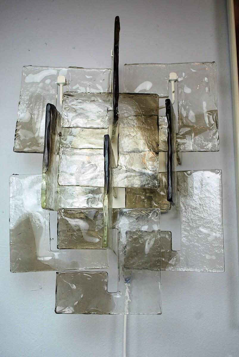 Pair of Murano Glass Sconces by Carlo Nason 2