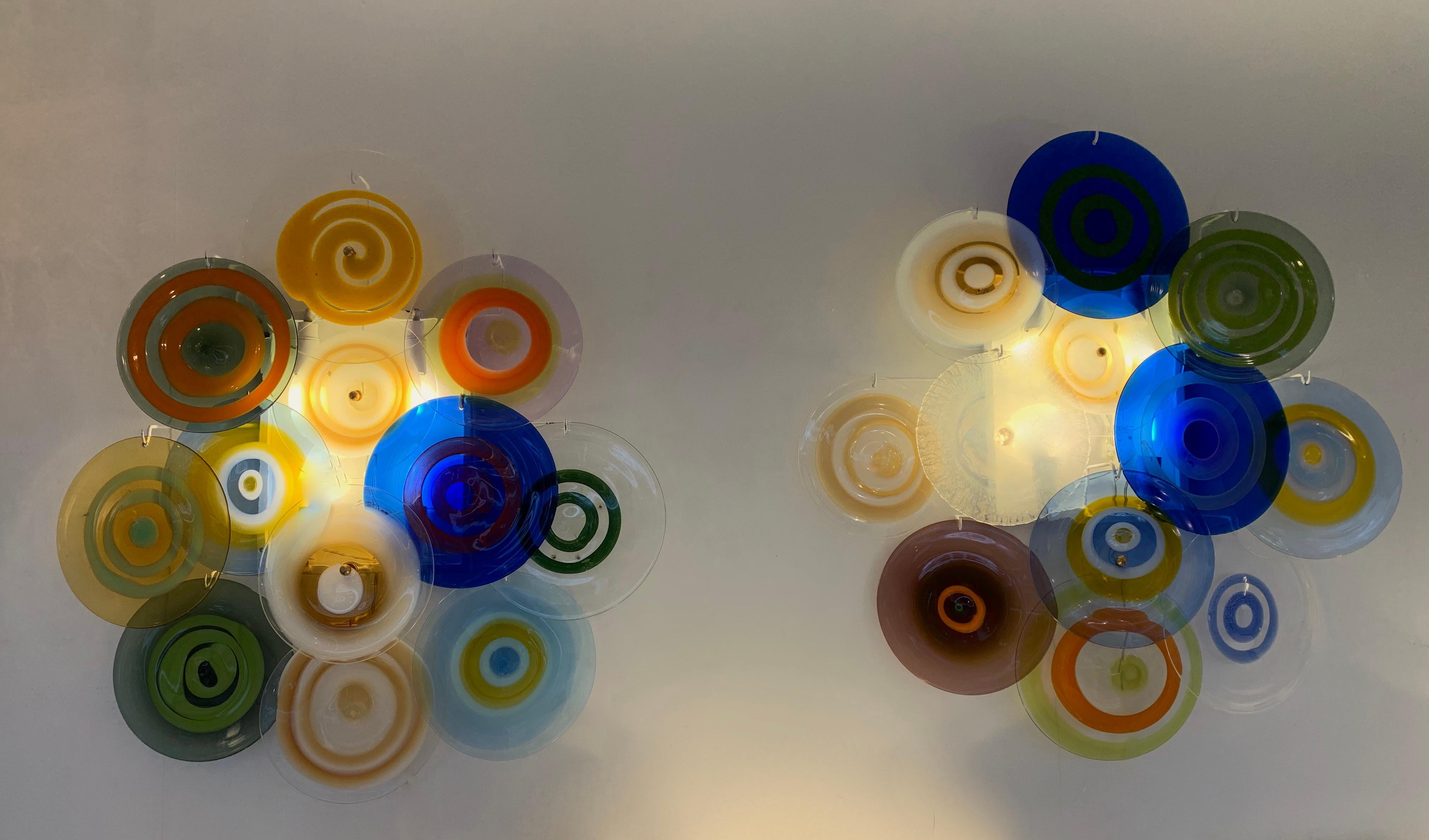 Pair of Murano Glass Sconces by Gianmaria Potenza for La Murrina, Italy, 1970s 5