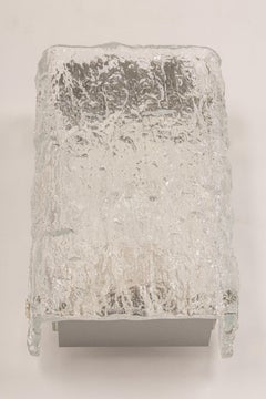 Paire d'appliques en verre de Murano par Kaiser, Allemagne, 1970