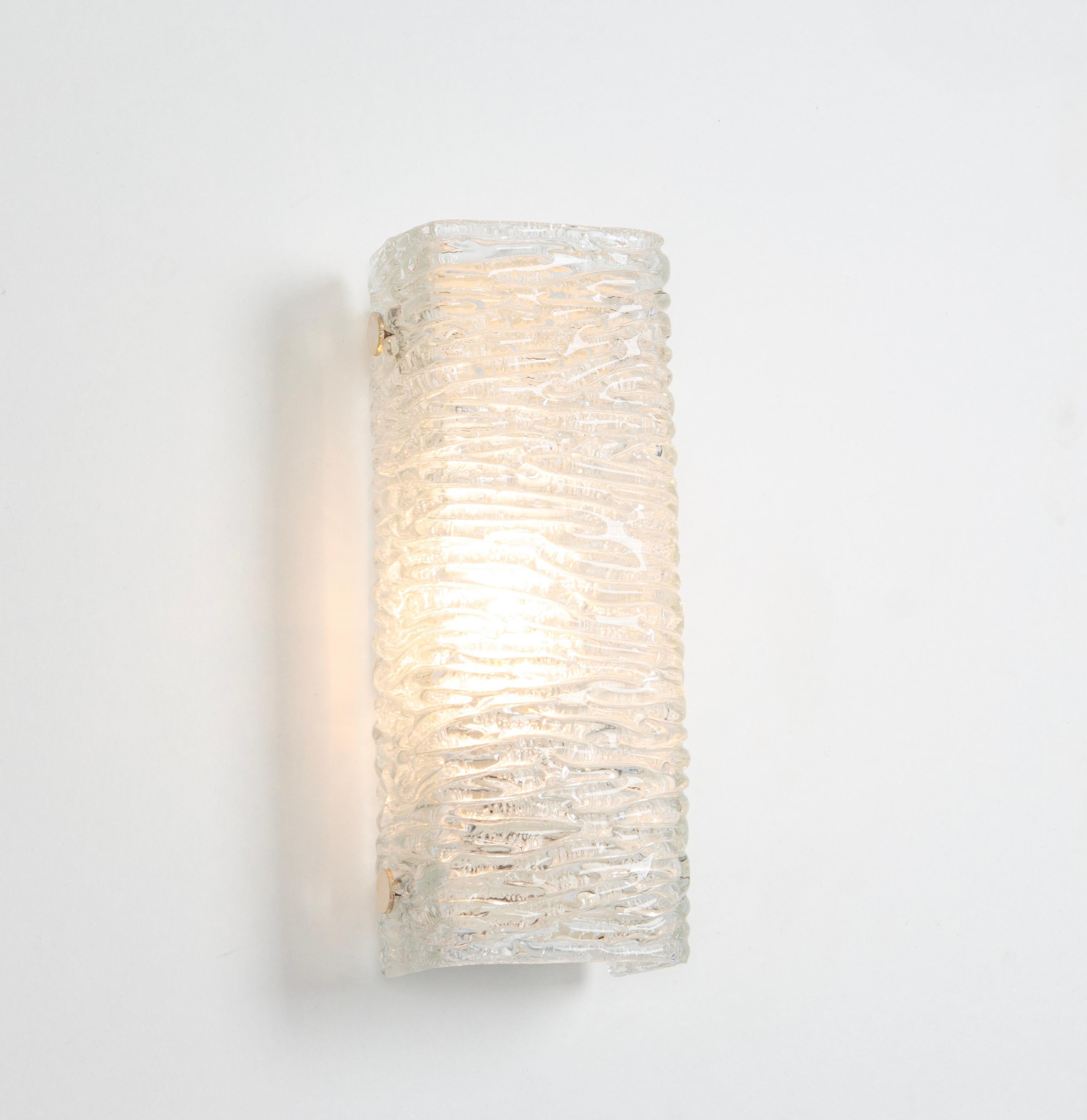 Coppia di lampade in vetro di Murano di Kaiser, Germania, anni '70 in vendita 1