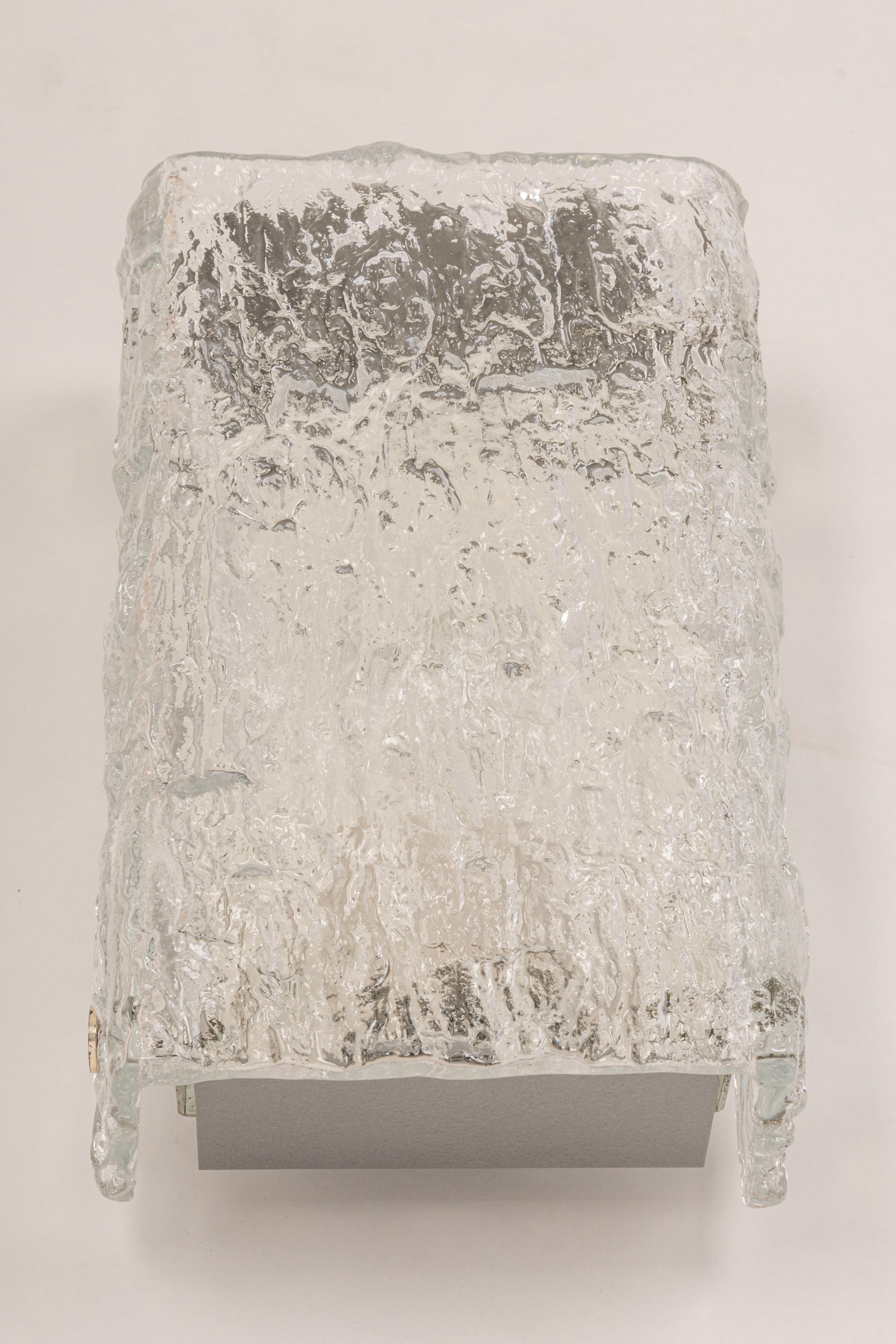 Paire d'appliques en verre de Murano par Kaiser, Allemagne, 1970 en vente 2