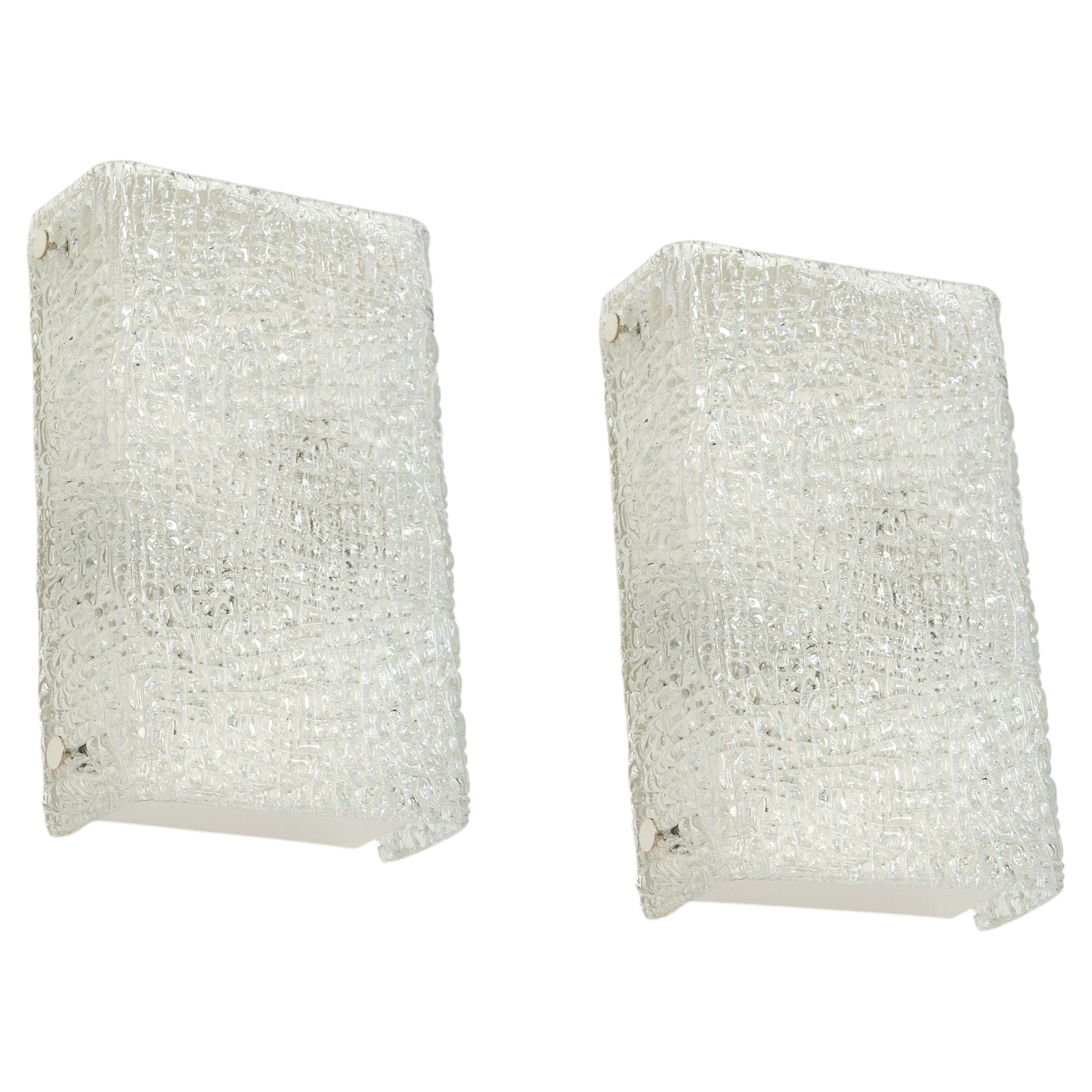 Pair of Murano Glass Sconces by Kaiser, Germany, 1970s