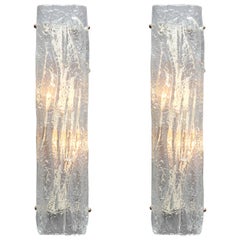 Pair of Murano Glass Sconces by Mazzega