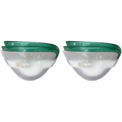 Pair Of Murano Glass Sconces By Mazzega