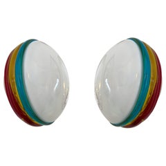 Pair of Murano Glass Sconces by Roberto Pamio for I3, Italy, 1970s