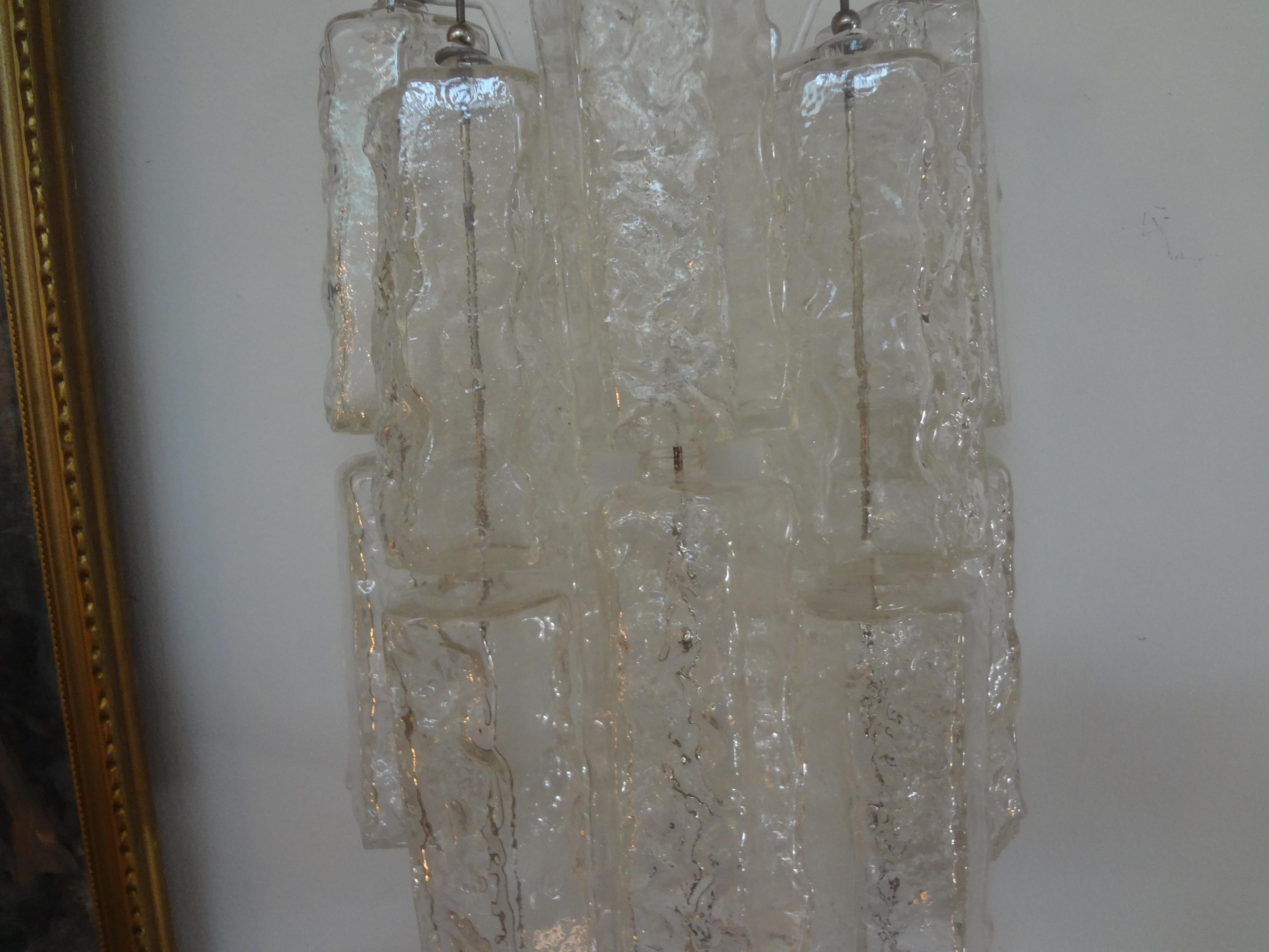 Italian Pair of Murano Glass Sconces by Toni Zuccheri for Venini For Sale
