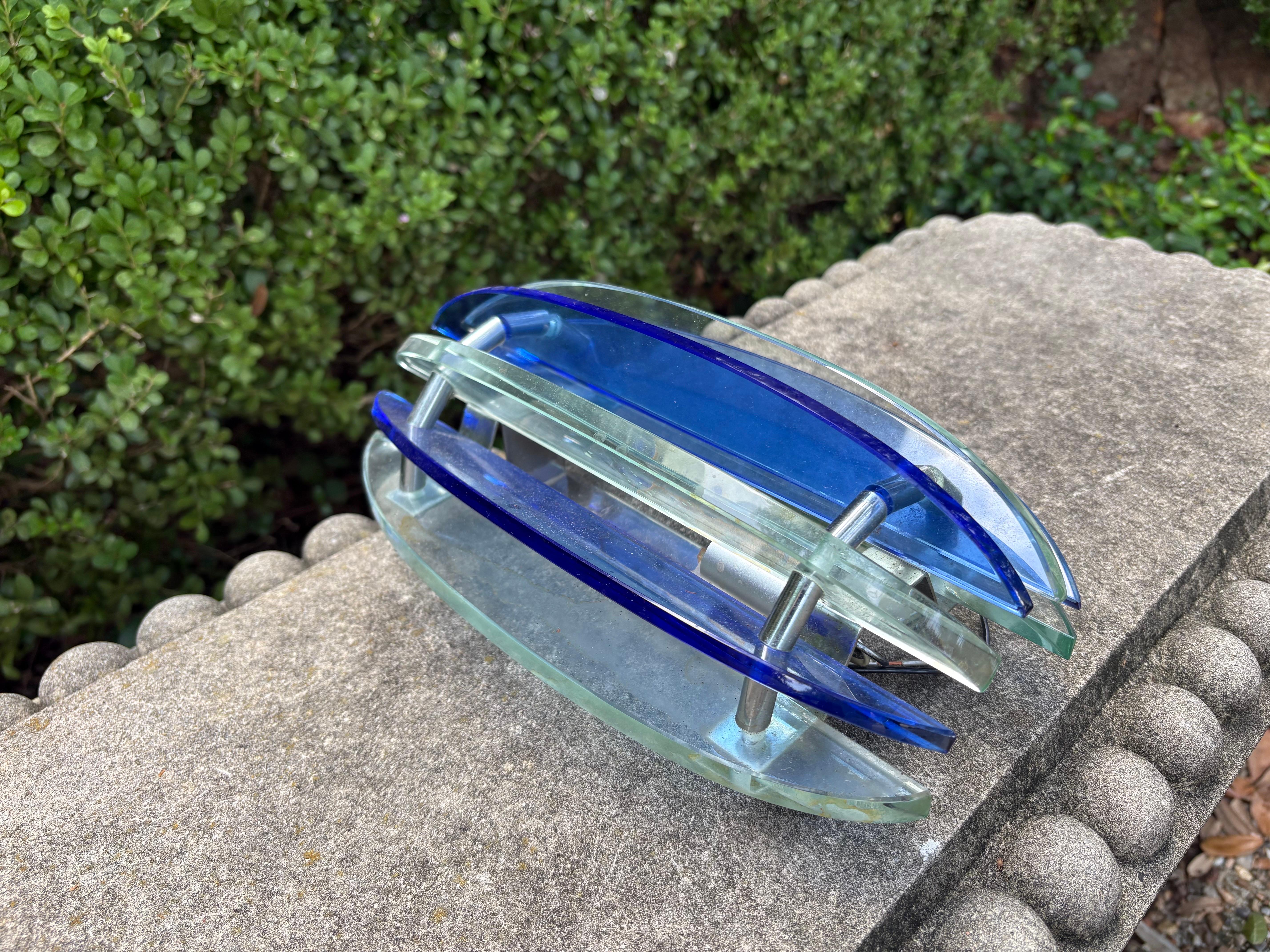 Pair Of Murano Glass Sconces By VECA For Sale 1