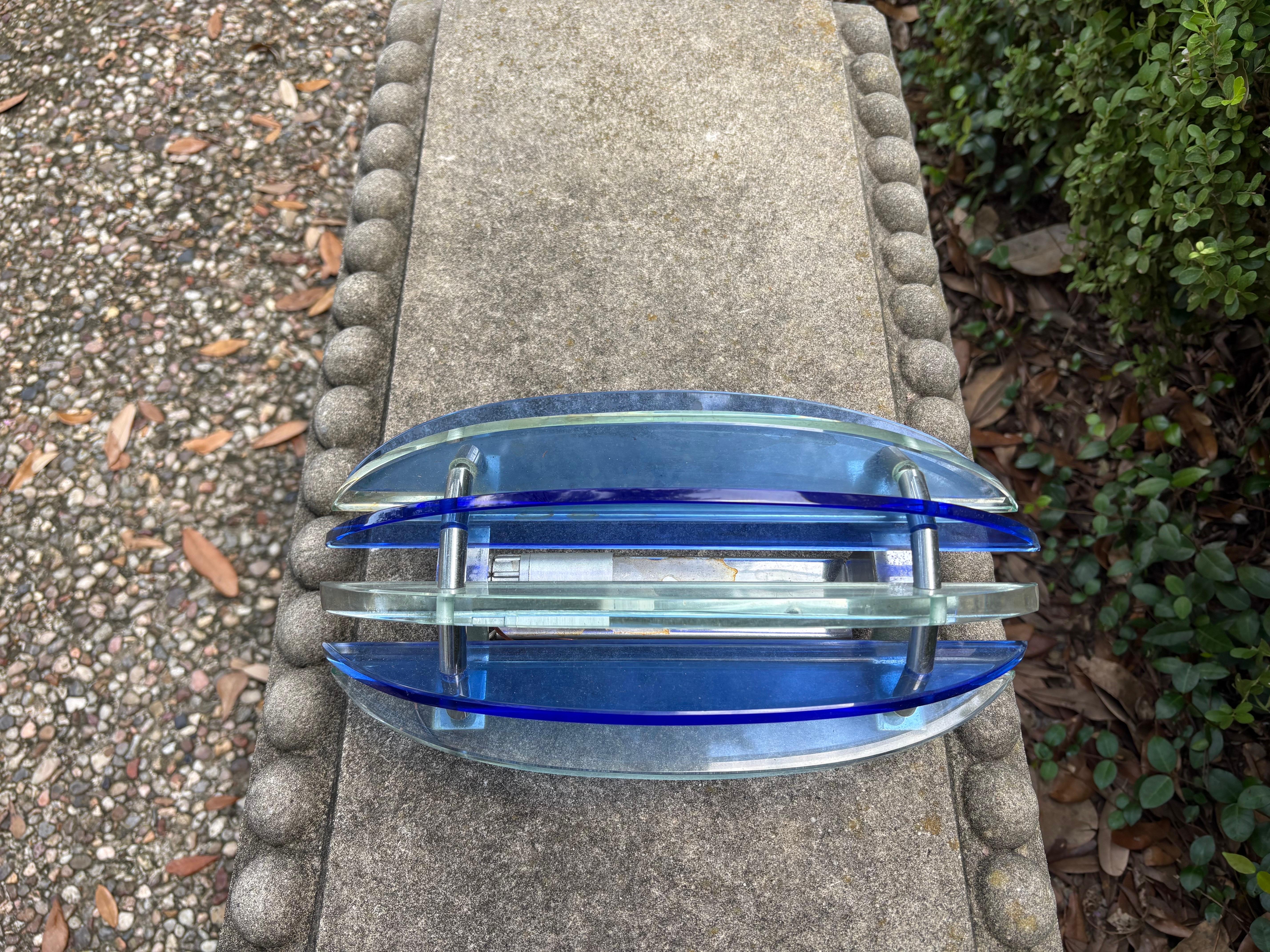 Pair Of Murano Glass Sconces By VECA For Sale 3