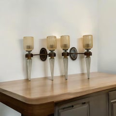 Pair of Murano glass sconces by Veronèse for André Arbus