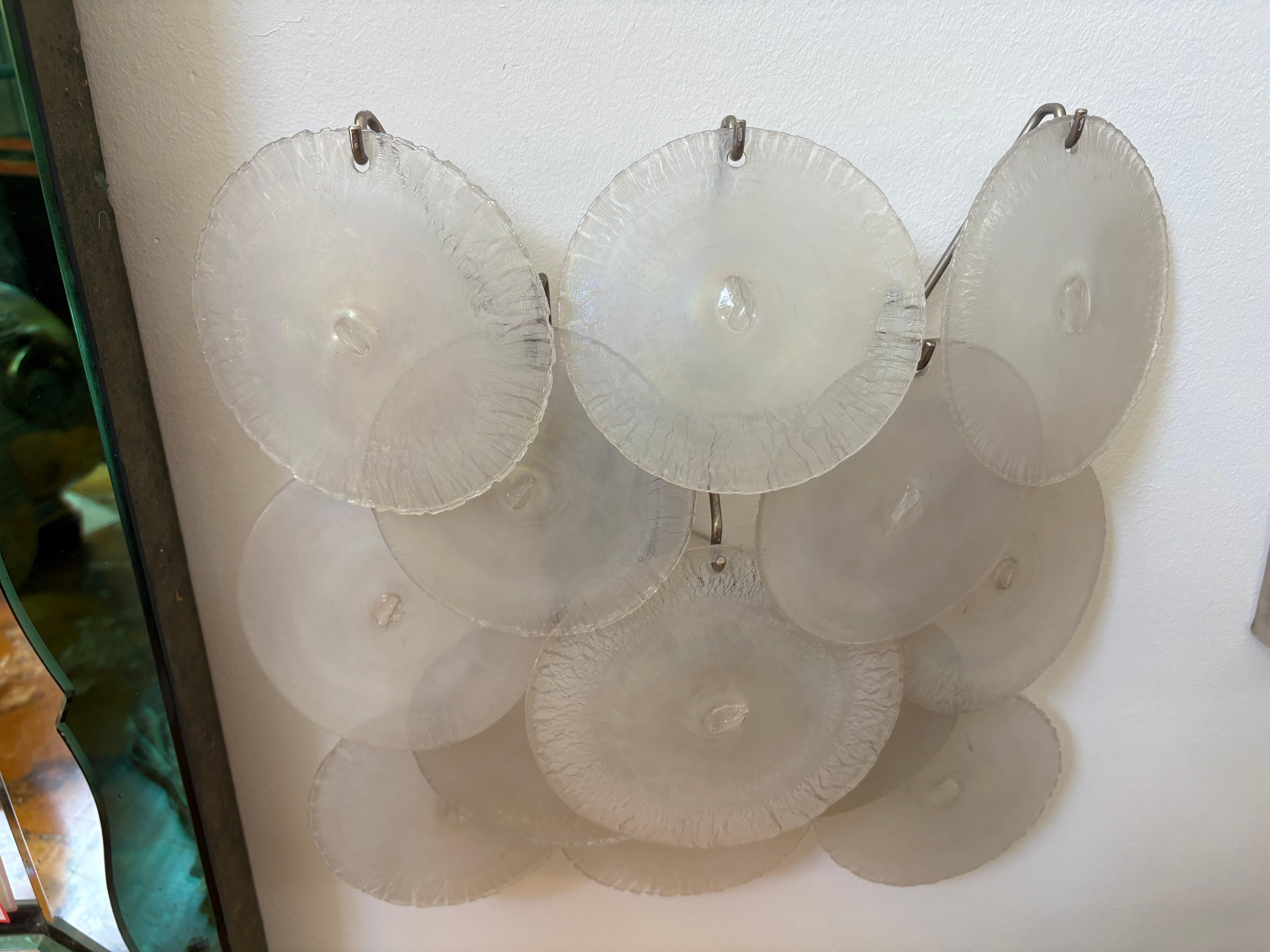 Mid-Century moderno Coppia di lampade in vetro di Murano di Vistosi in vendita