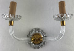 Paar Wandleuchter aus Muranoglas aus der Mitte des Jahrhunderts