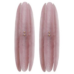 Mid Century Style Pink Murano Glass Sconces, Contemporary Design, Italy Murano