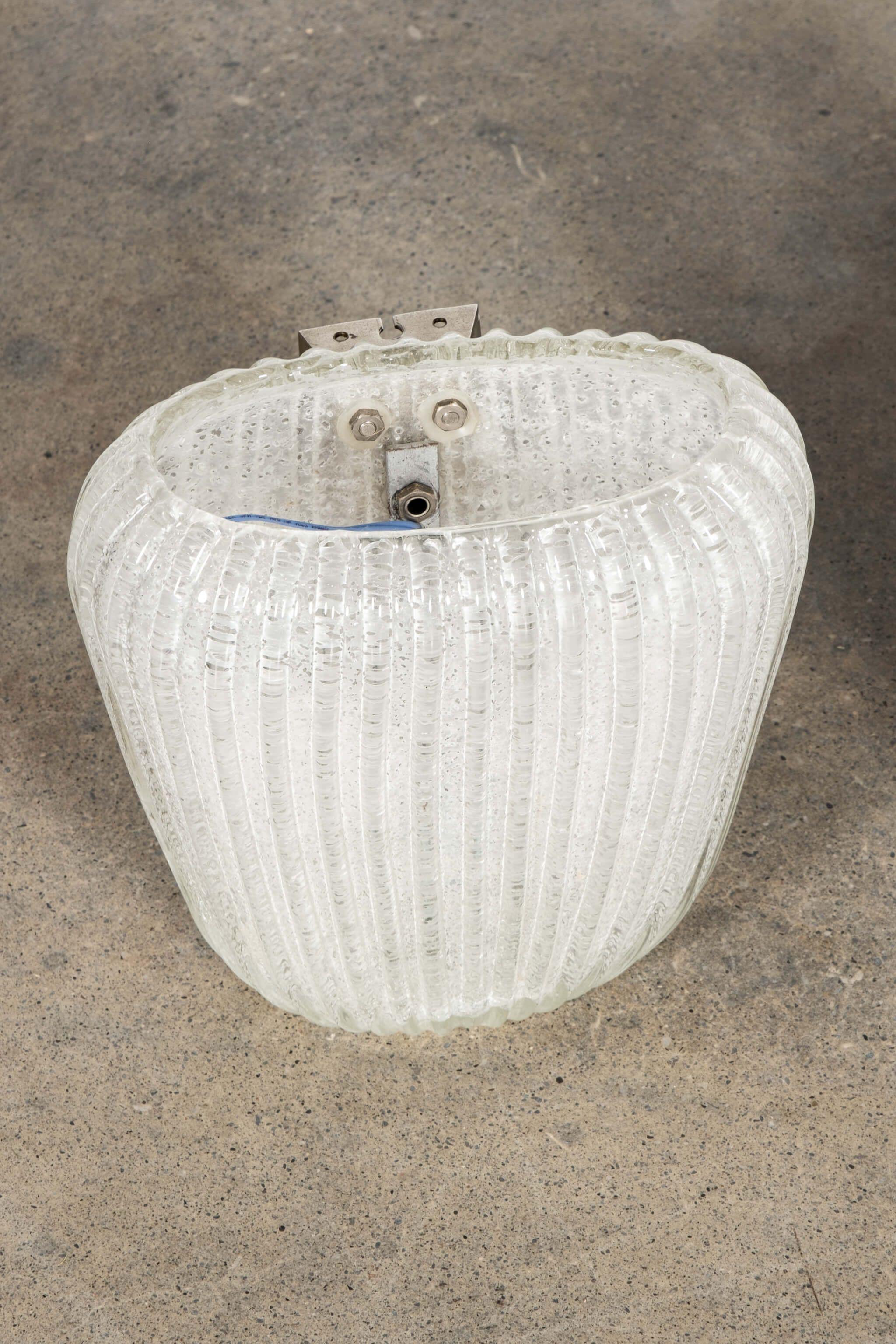 italien Paire d'appliques en verre de Murano en vente